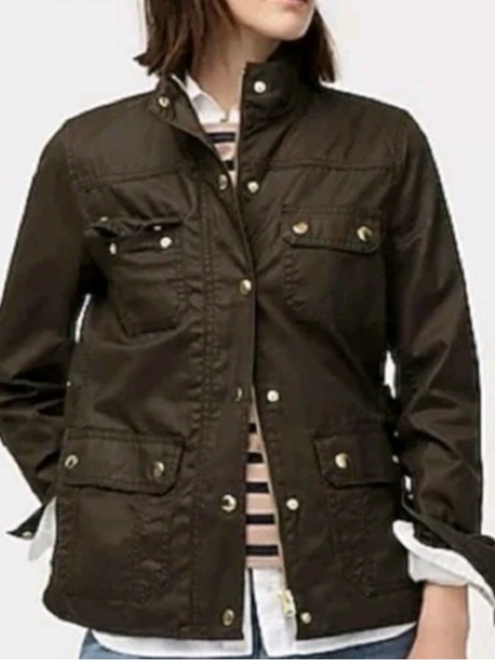 J Crew Relaxed Boyfriend Field Jacket | Mossy Green | Size M | *Read